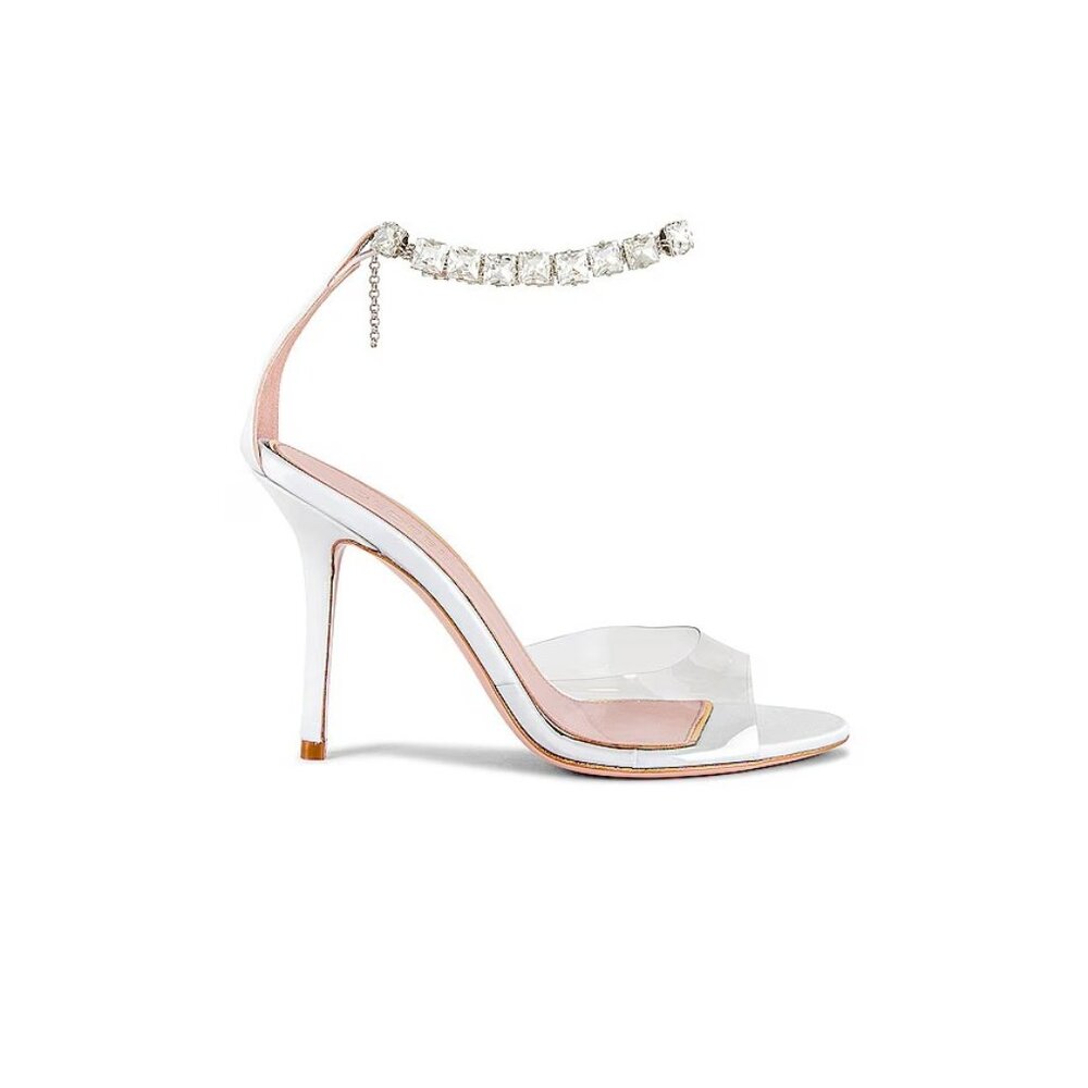 GEDEBE Tiffany 100 Sandals Heels Transparent Crystal